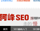 阿峰SEO博客网站截图预览