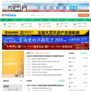 平邑信息港网站截图预览